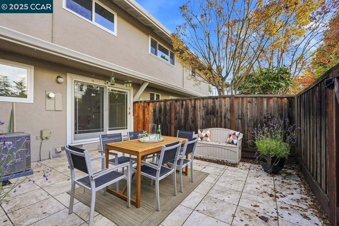 37 Miramonte Drive Moraga, CA 94556 - Photo 22 of 42 a view of a dinning table and chairs in the patio