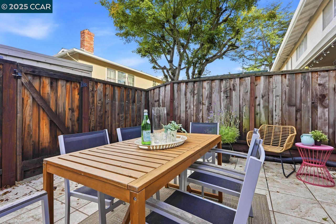 37 Miramonte Drive Moraga, CA 94556 - Photo 25 of 42 a view of a patio with a table chairs and a barbeque
