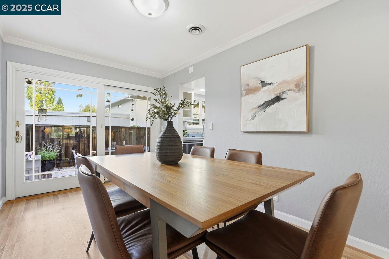 37 Miramonte Drive Moraga, CA 94556 - Photo 10 of 42 a view of a dining room with furniture and wooden floor