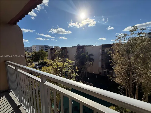 a view of a balcony