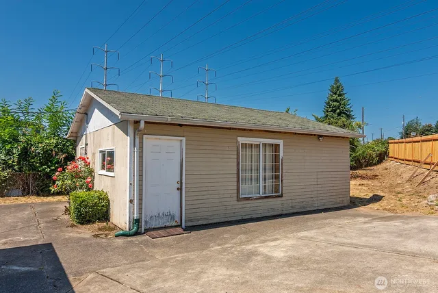 a view of swimming pool from a balcony