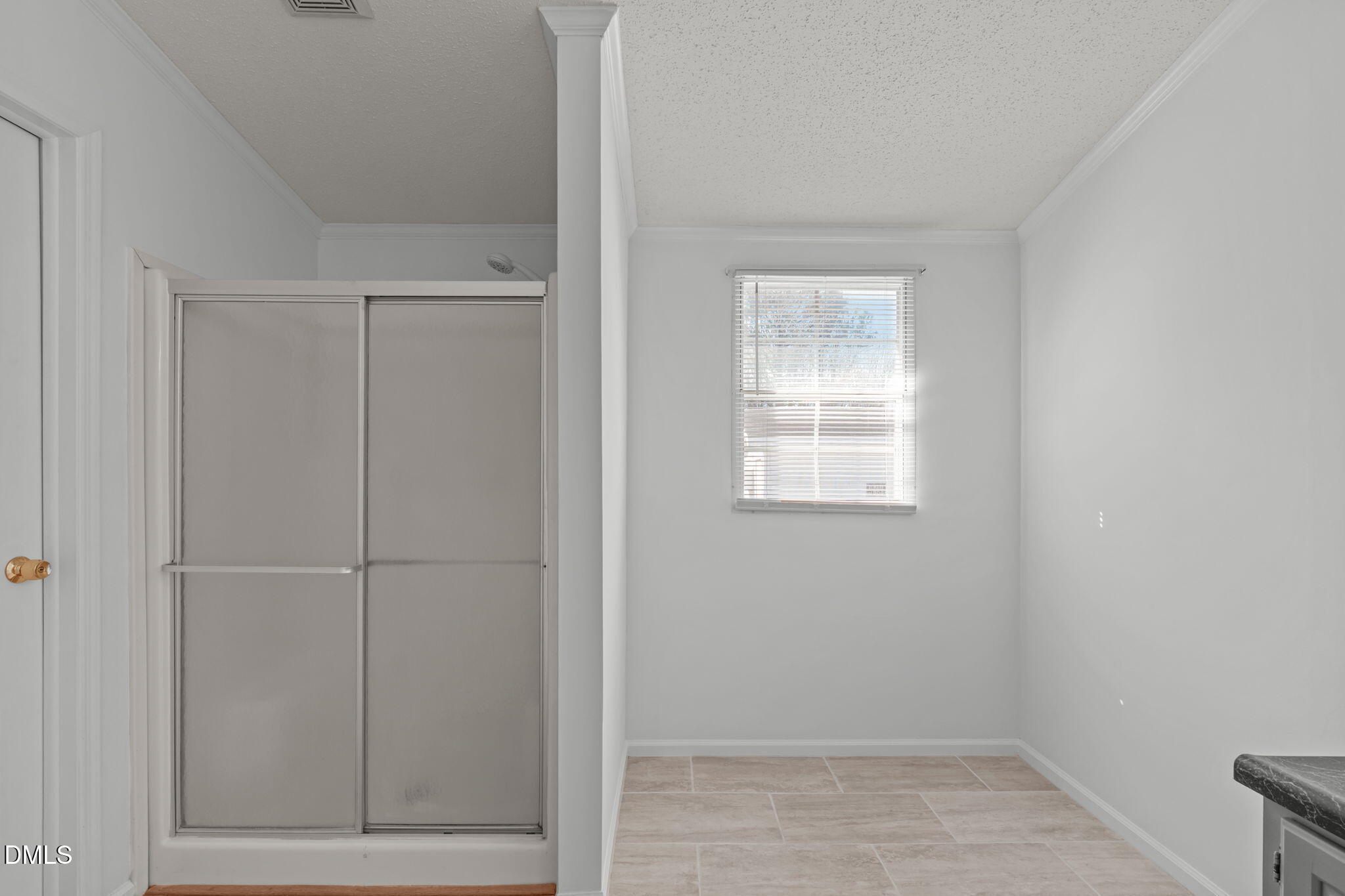 7900 Barbour Store Road Willow Spring, NC 27592 - Photo 16 of 38 Step-in shower with sliding glass door, window for natural light.