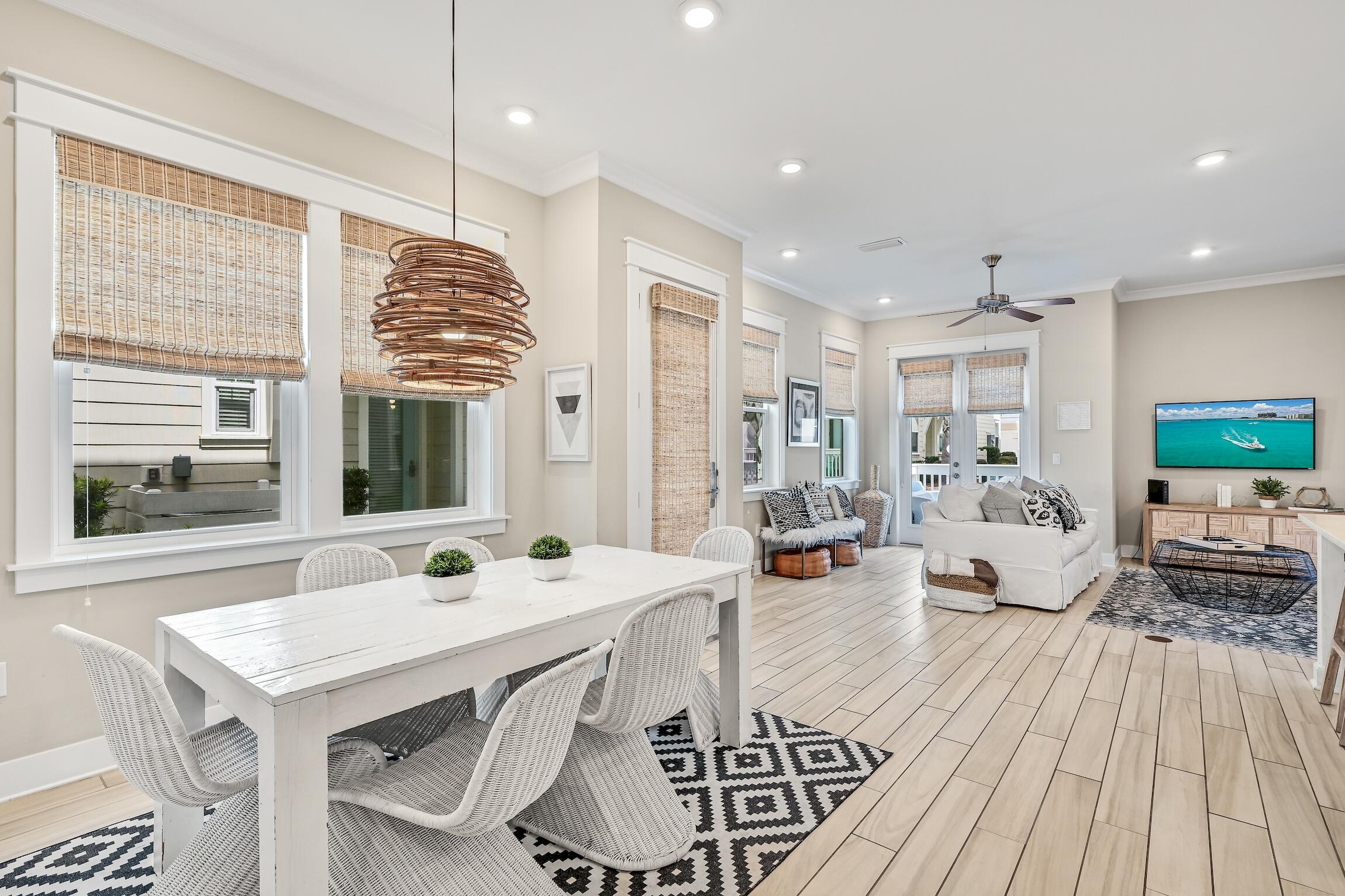 35 East Milestone Dr Inlet Beach, Unit A Inlet Beach, FL 32461 - Photo 12 of 45 a view of a dining room with furniture window and wooden floor
