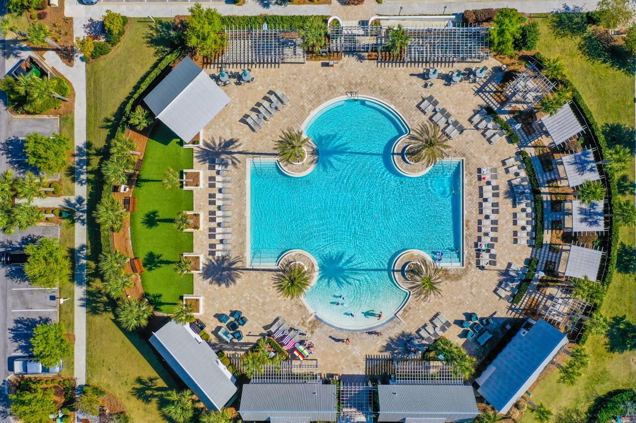 35 East Milestone Dr Inlet Beach, Unit A Inlet Beach, FL 32461 - Photo 35 of 45 an aerial view of house patio swimming pool and outdoor seating