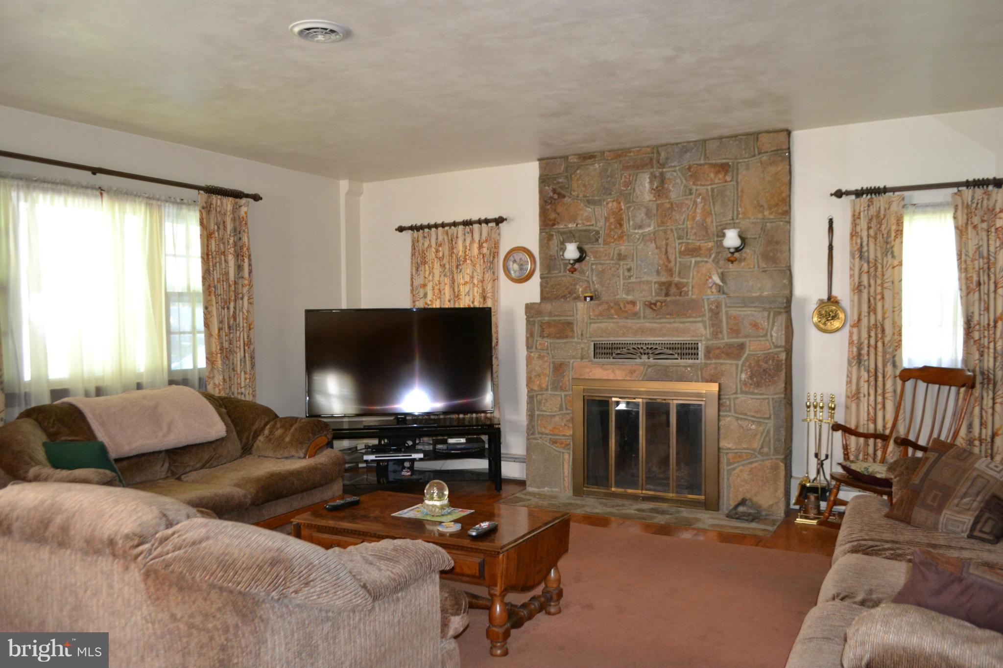 176 Razor Strap Road North East, MD 21901 - Photo 7 of 28 Living Room- Wood Floors- Stone Fireplace