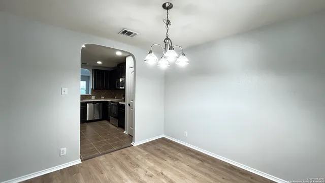 a view of a kitchen with a stove