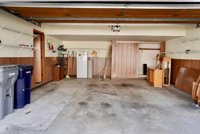 a view of a closet with storage