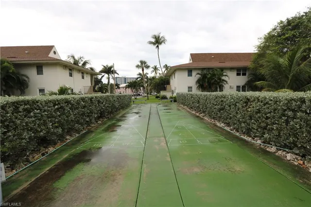 a view of house with a yard and potted plants