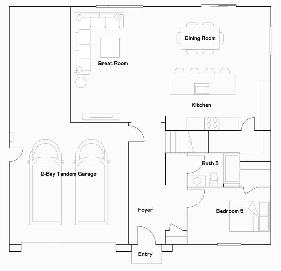 2314 Blue Elm Road Perris, CA 92570 - Photo 21 of 22 Residence 2 - Level 1 Floorplan