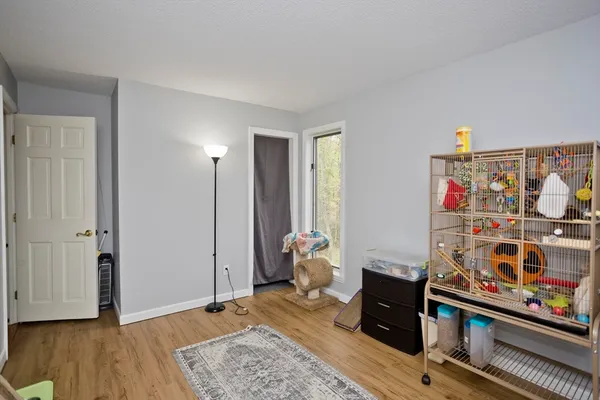 a view of a livingroom with furniture and toys