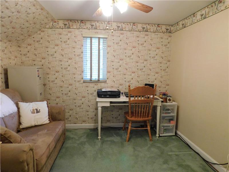 2367 Collins Road Pittsburgh, PA 15235 - Photo 15 of 25 Third bedroom with two windows, ceiling fan, and deep closet.