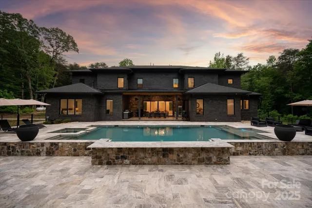 a view of a yard of a house