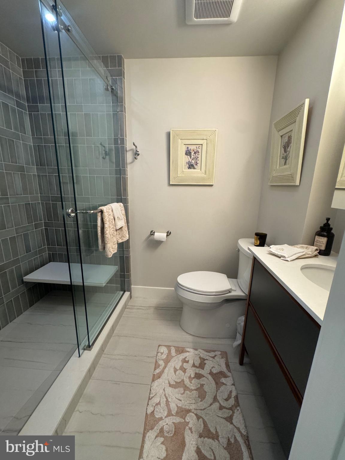 637 Spruce Street Philadelphia, PA 19106 - Photo 7 of 12 Second floor modern bathroom with elegant touches.