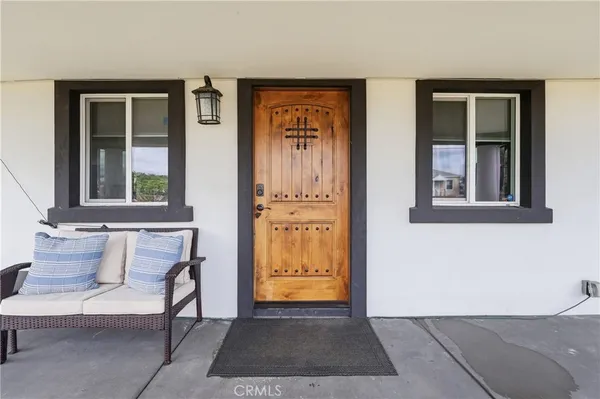 a view of a entryway door front of house