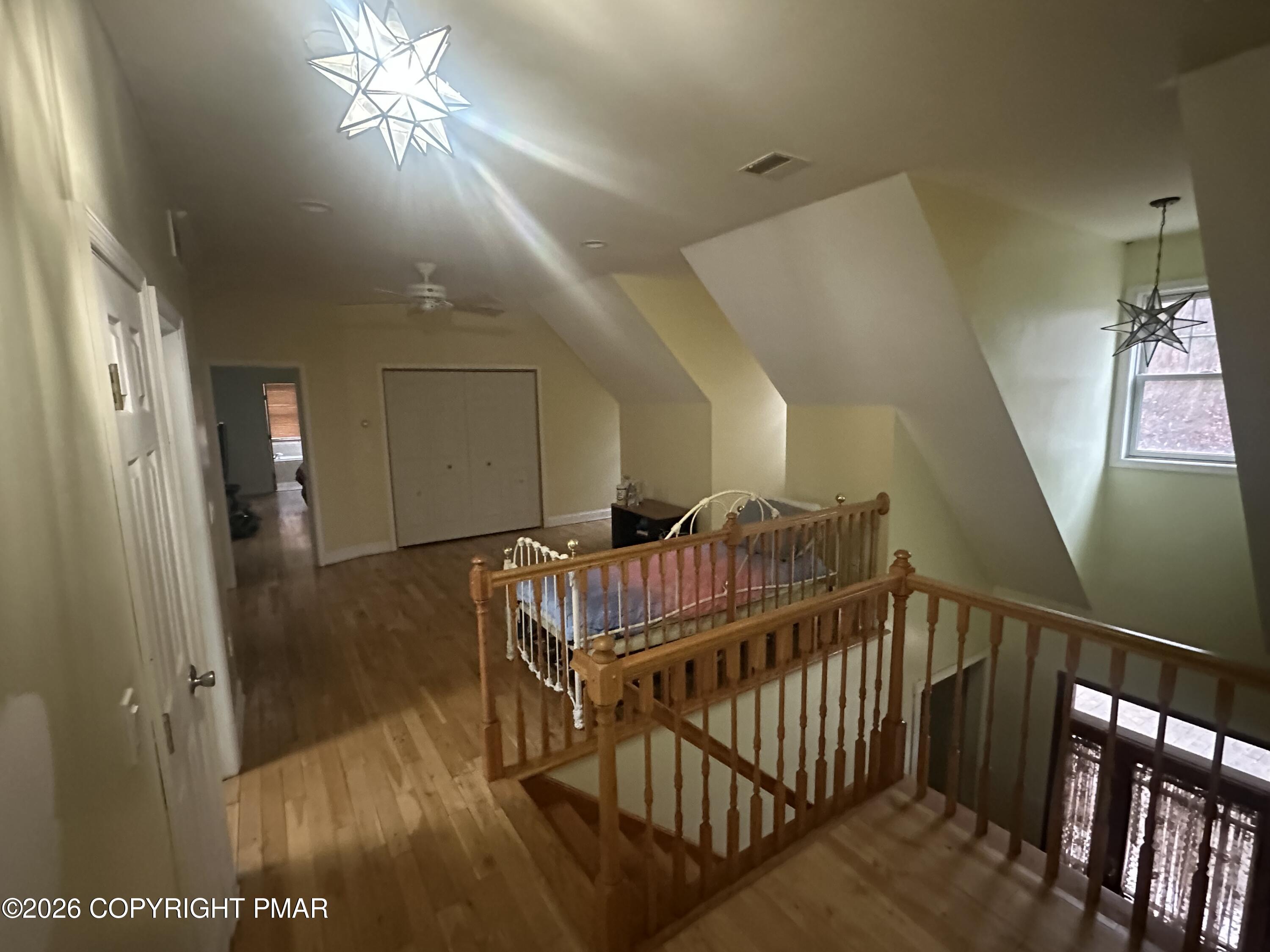 2 Shepard Court Delaware Water Gap, PA 18327 - Photo 35 of 57 a view of staircase with railing and white walls