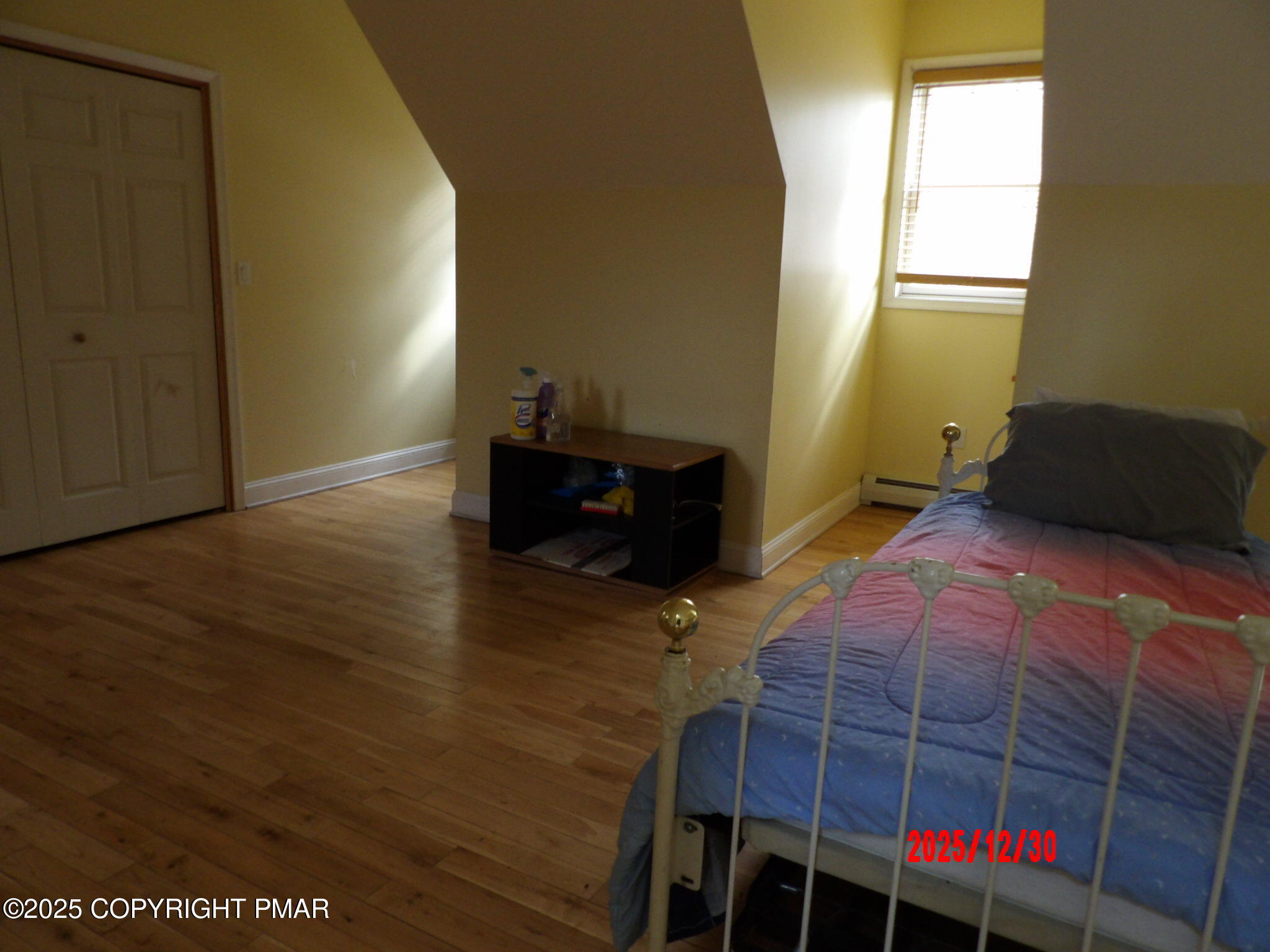 2 Shepard Court Delaware Water Gap, PA 18327 - Photo 36 of 57 a bedroom with a bed and a flat tv screen on dresser