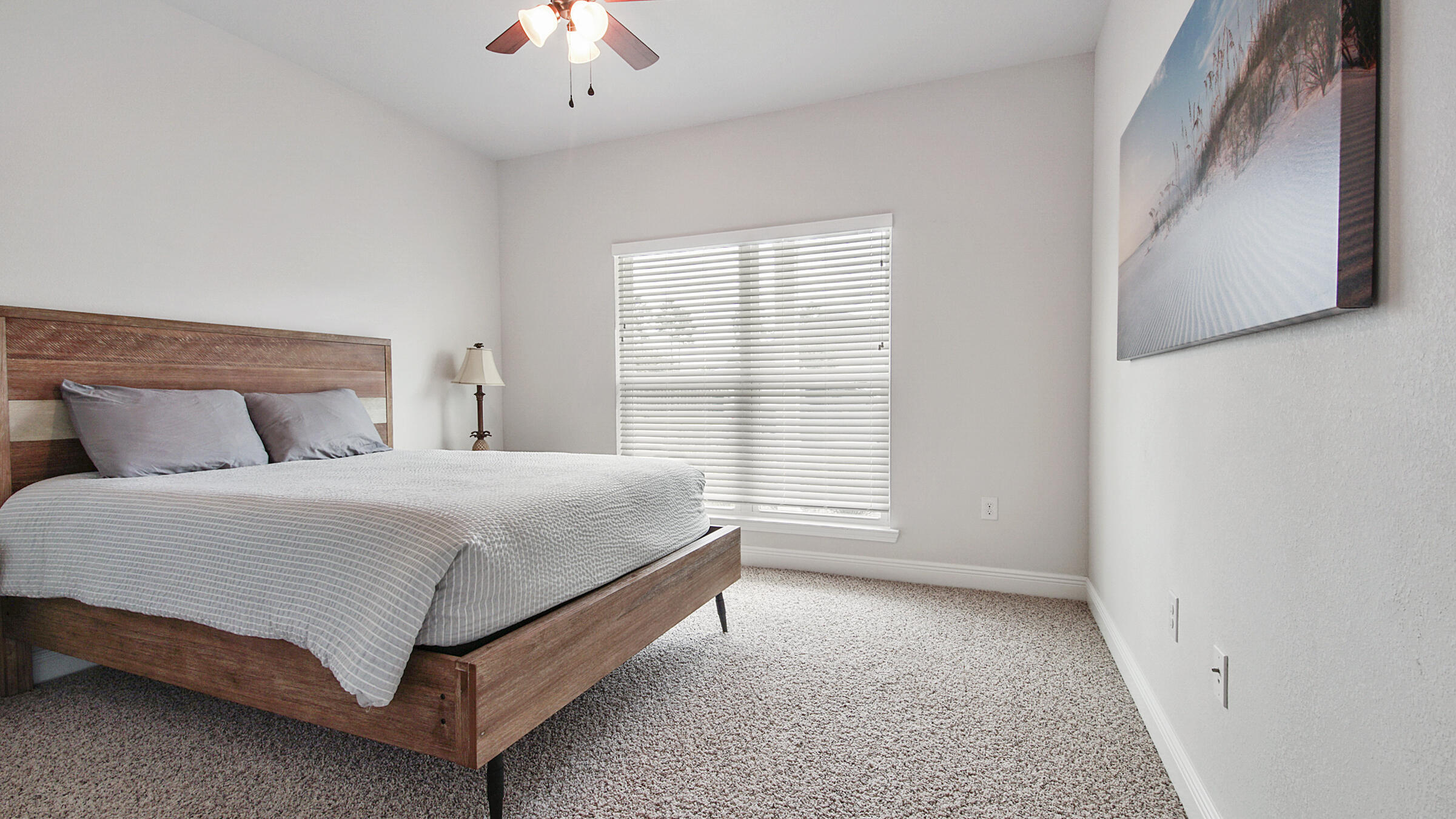 158 Lightning Bug Lane Freeport, FL 32439 - Photo 7 of 23 a spacious bedroom with a bed and a chandelier