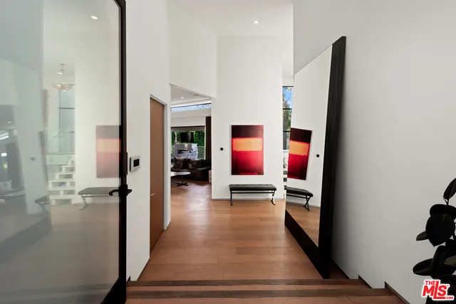 wooden floor with workspace