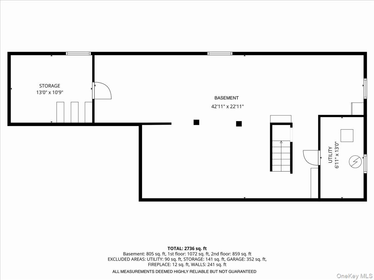 119 Edgewood Road Ossining, NY 10562 - Photo 49 of 50 Basement Floor Plan