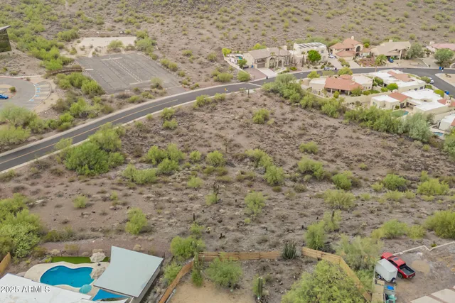 a view of a yard from a window