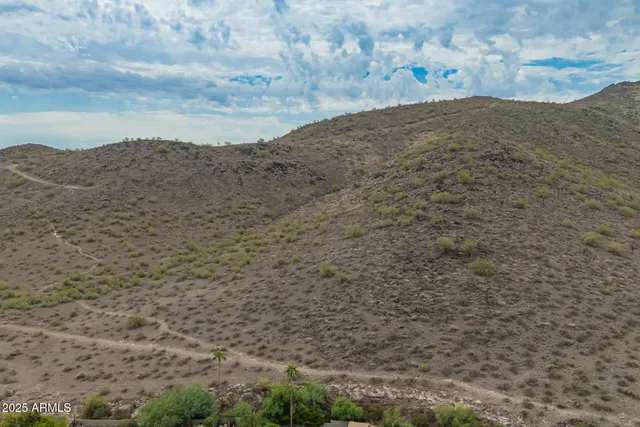 a aerial view of a house with a garden