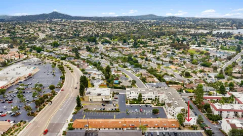 an aerial view of multiple house