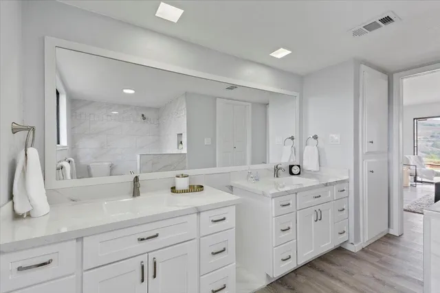 an aerial view of residential house with an outdoor space