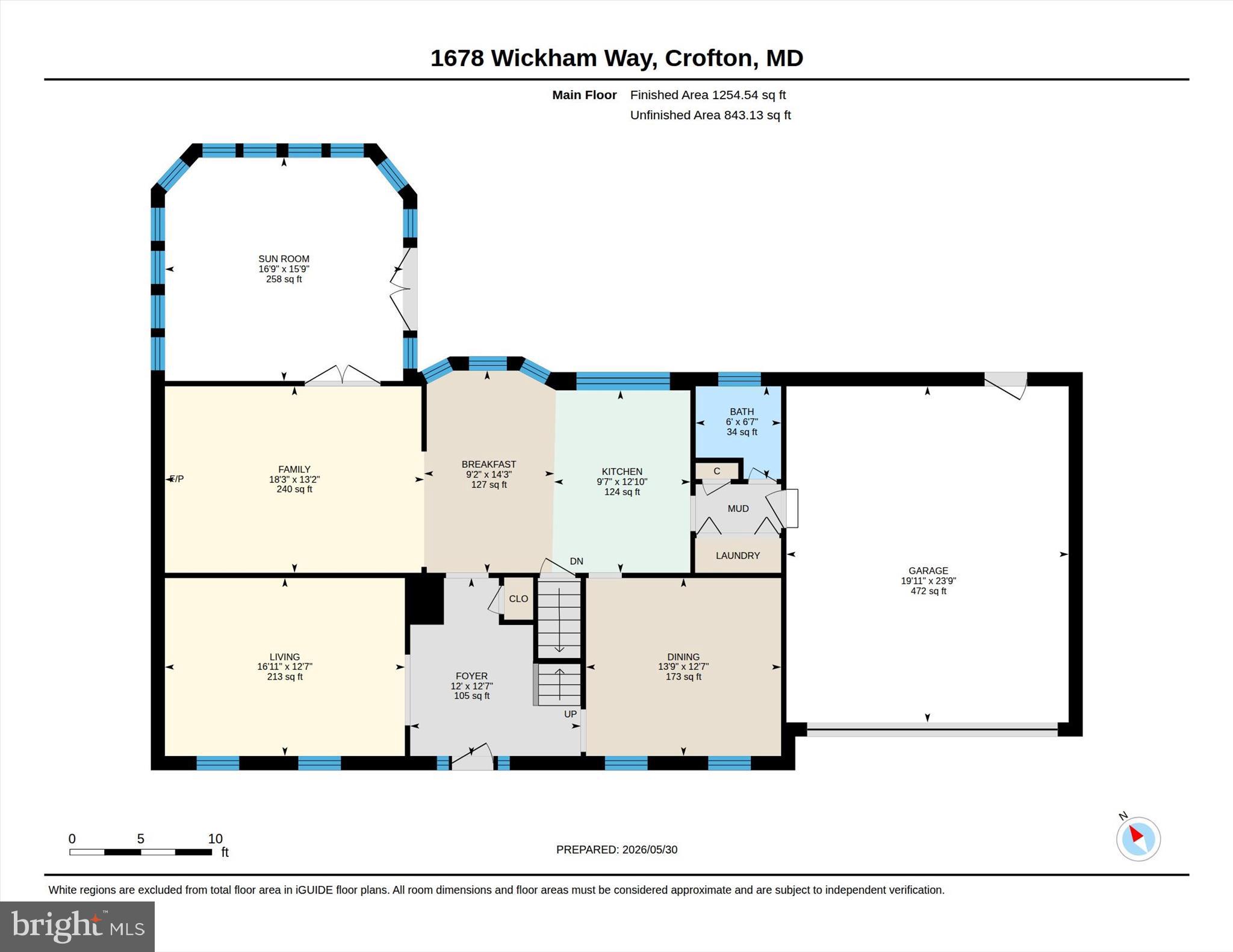 1678 Wickham Way Crofton, MD 21114 - Photo 60 of 62 Main Level Floor Plan