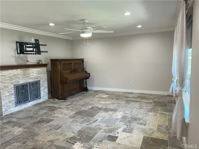 a view of a room with a bathroom