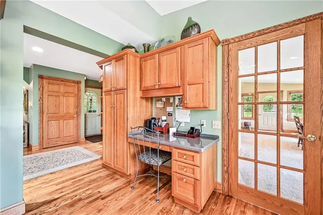 a view of a bedroom with a window