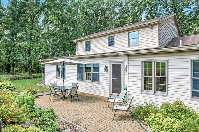 a house view with a seating space