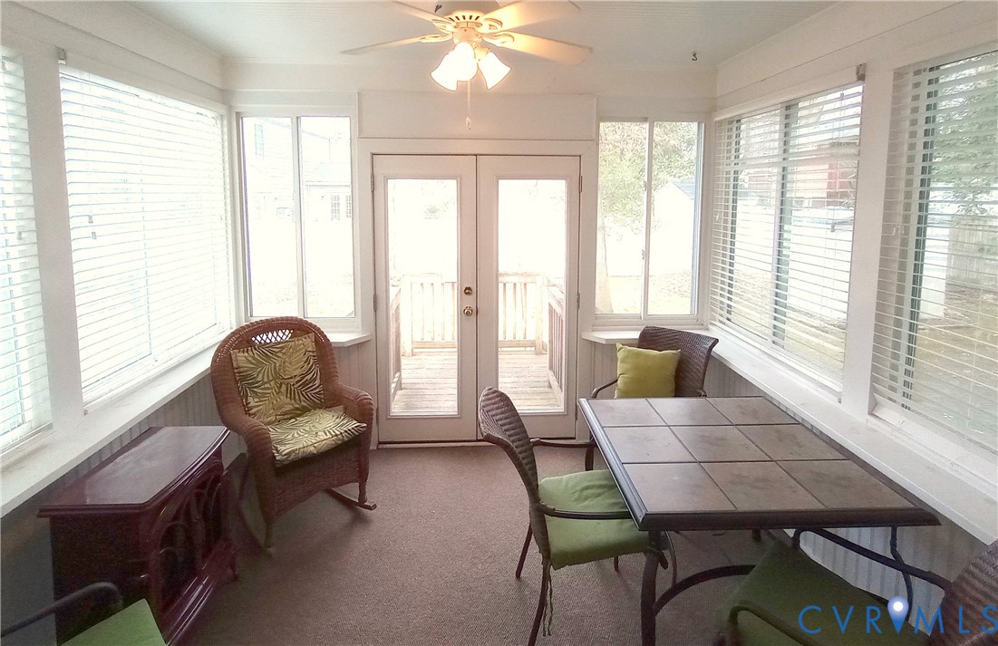 8994 Becton Road Glen Allen, VA 23060 - Photo 17 of 29 Sunroom with carpet, plenty of natural light, and