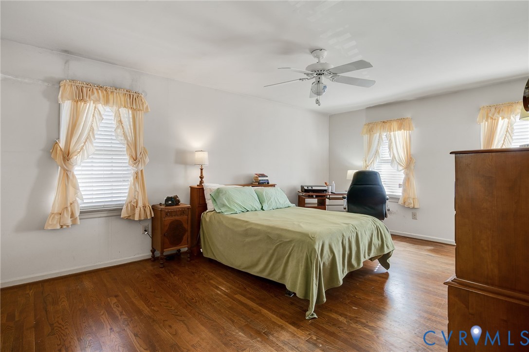 8994 Becton Road Glen Allen, VA 23060 - Photo 18 of 29 Bedroom with wood finished floors and a ceiling fa