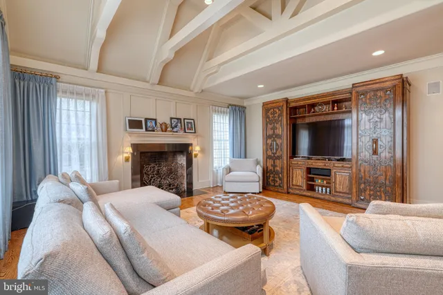 a spacious bathroom with a granite countertop sink mirror and a