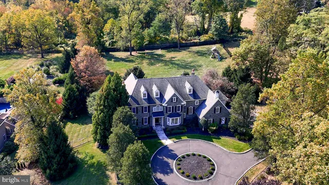 a aerial view of a house