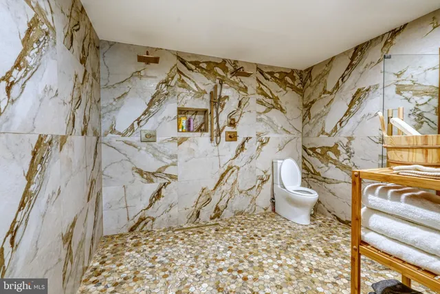 a close view of closet