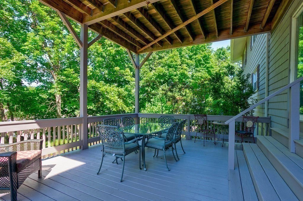 36 Rainbow Circle Peabody, MA 01960 - Photo 22 of 41 a view of a chairs and table on the deck