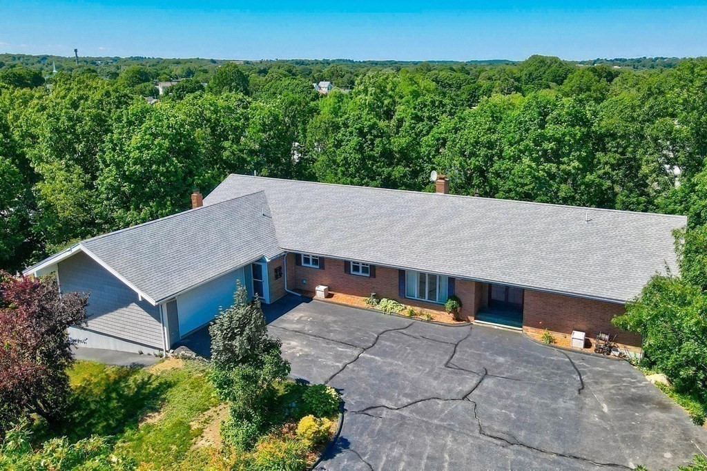 36 Rainbow Circle Peabody, MA 01960 - Photo 35 of 41 an aerial view of a house with swimming pool and garden view