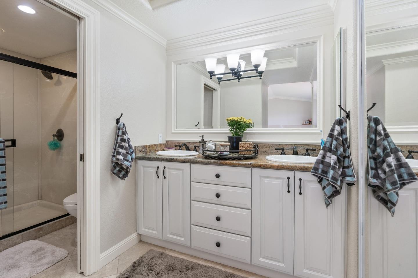 42 Seneca Lane San Ramon, CA 94583 - Photo 15 of 40 a bathroom with a double vanity sink and mirror