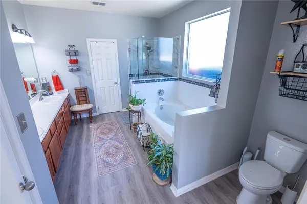 a bathroom with a sink toilet and a bathtub