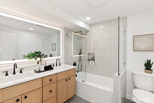 a backyard of a house with wooden floor