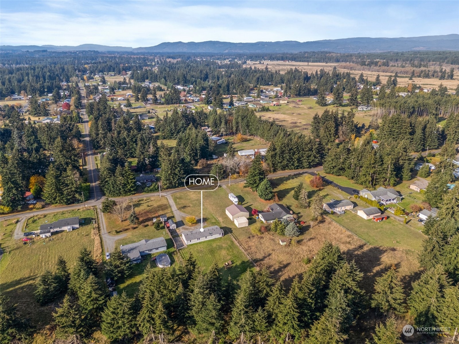 18740 Ivan Street Southwest Rochester, WA 98579 - Photo 35 of 39 an aerial view of residential house with outdoor space