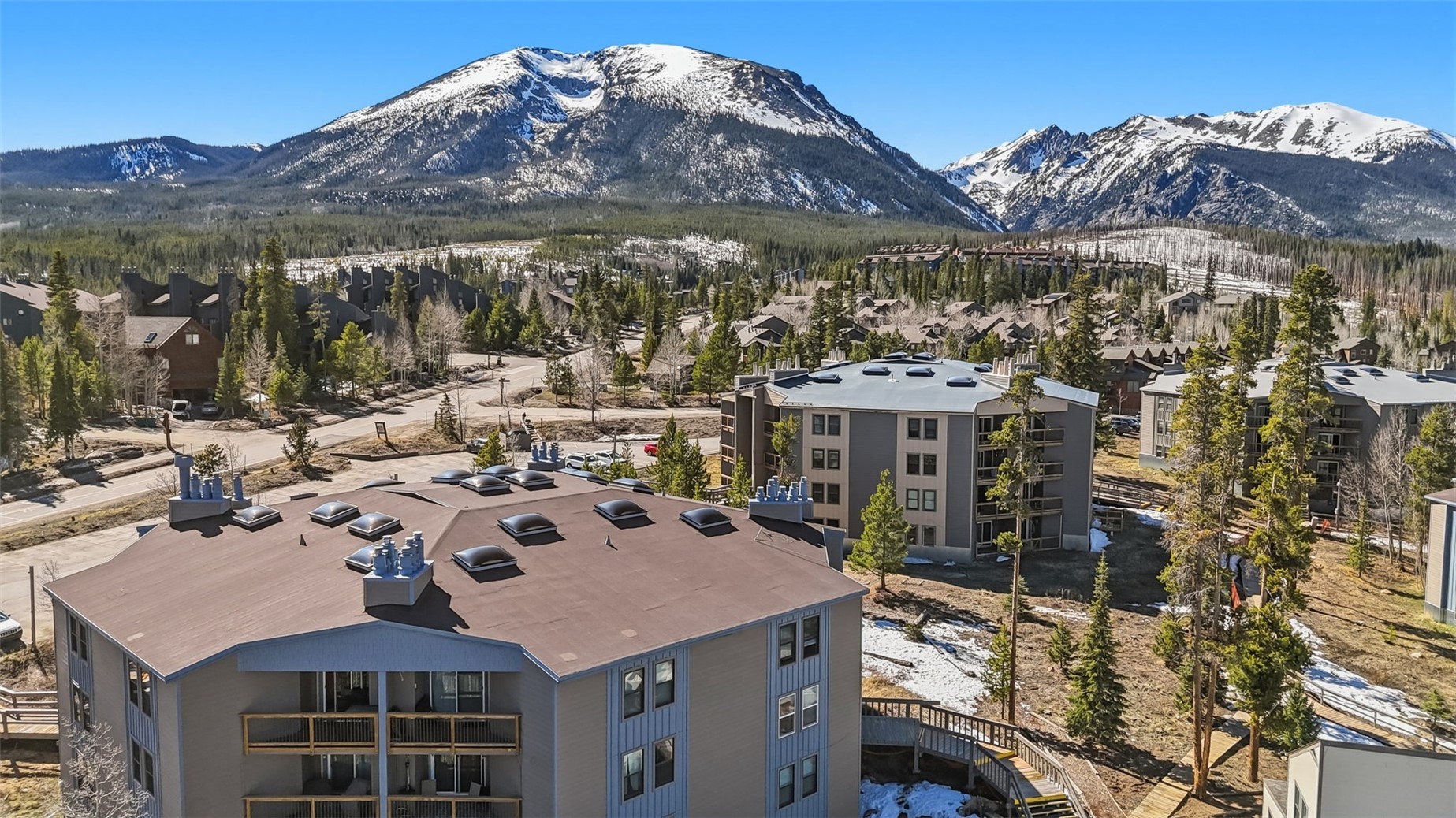 8500 Ryan Gulch Road, Unit 206 Silverthorne, CO 80498 - Photo 28 of 34 a view of a city with an outdoor space