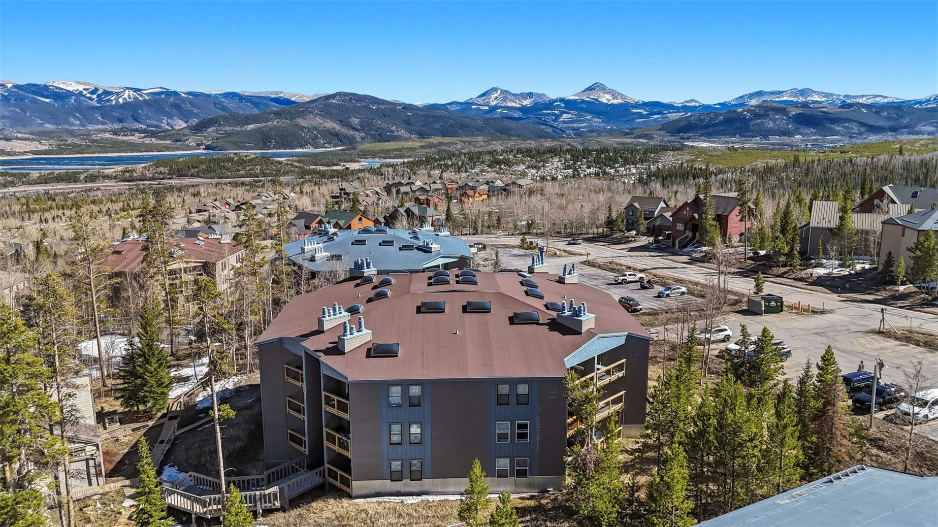 8500 Ryan Gulch Road, Unit 206 Silverthorne, CO 80498 - Photo 29 of 34 a view of a city with lake