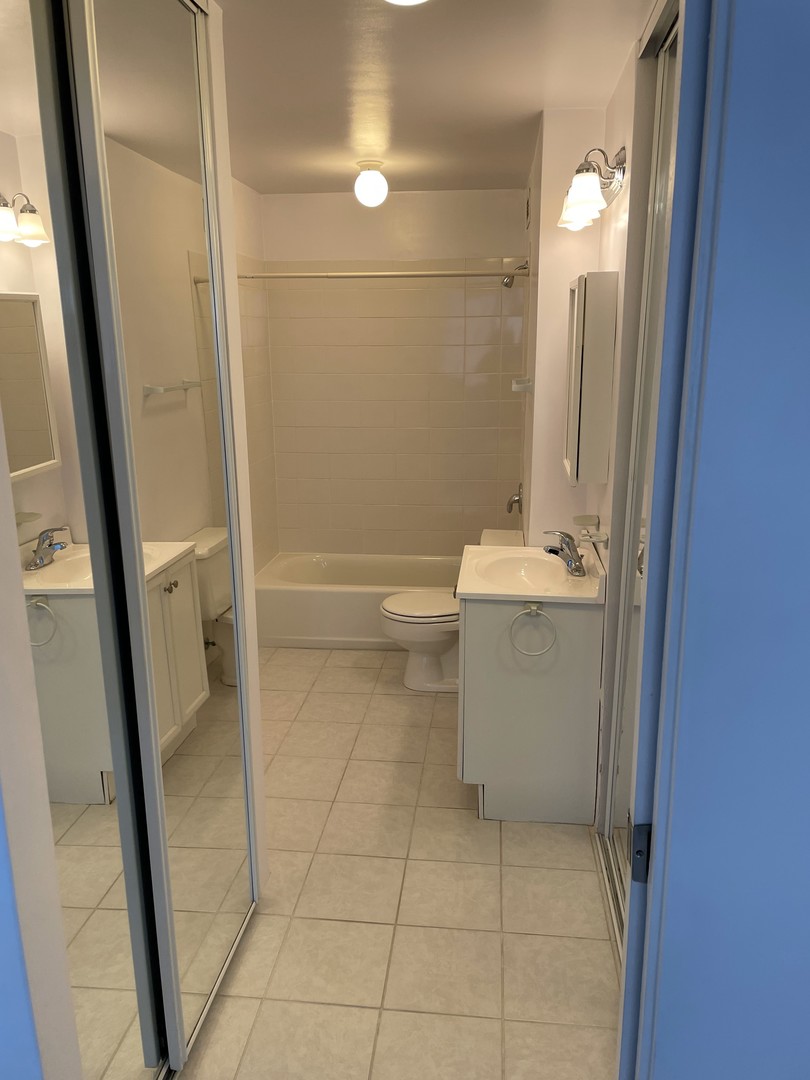5601 North Sheridan Road, Unit 6D Chicago, IL 60660 - Photo 8 of 11 a bathroom with a sink a toilet and a mirror