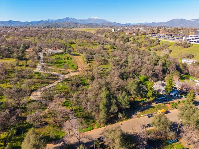 a view of city and mountain
