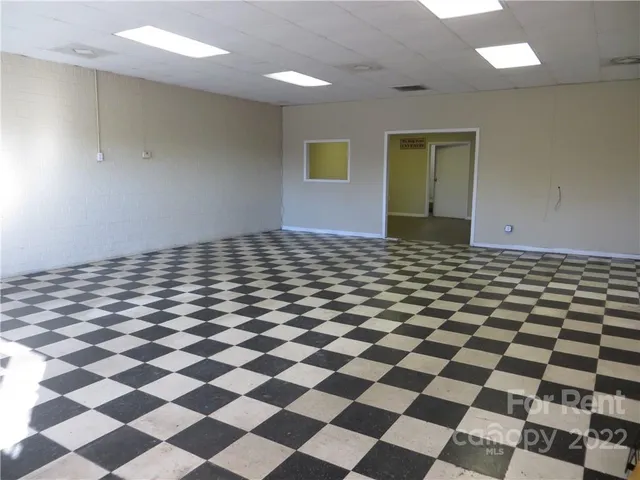 a black and white checkered floor