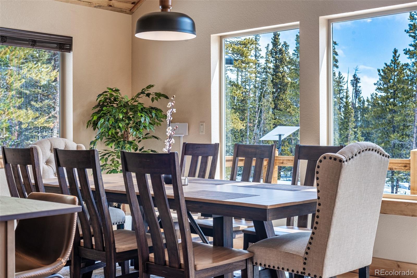526 Porcupine Road Fairplay, CO 80440 - Photo 12 of 46 a view of a dining room with furniture window and outside view