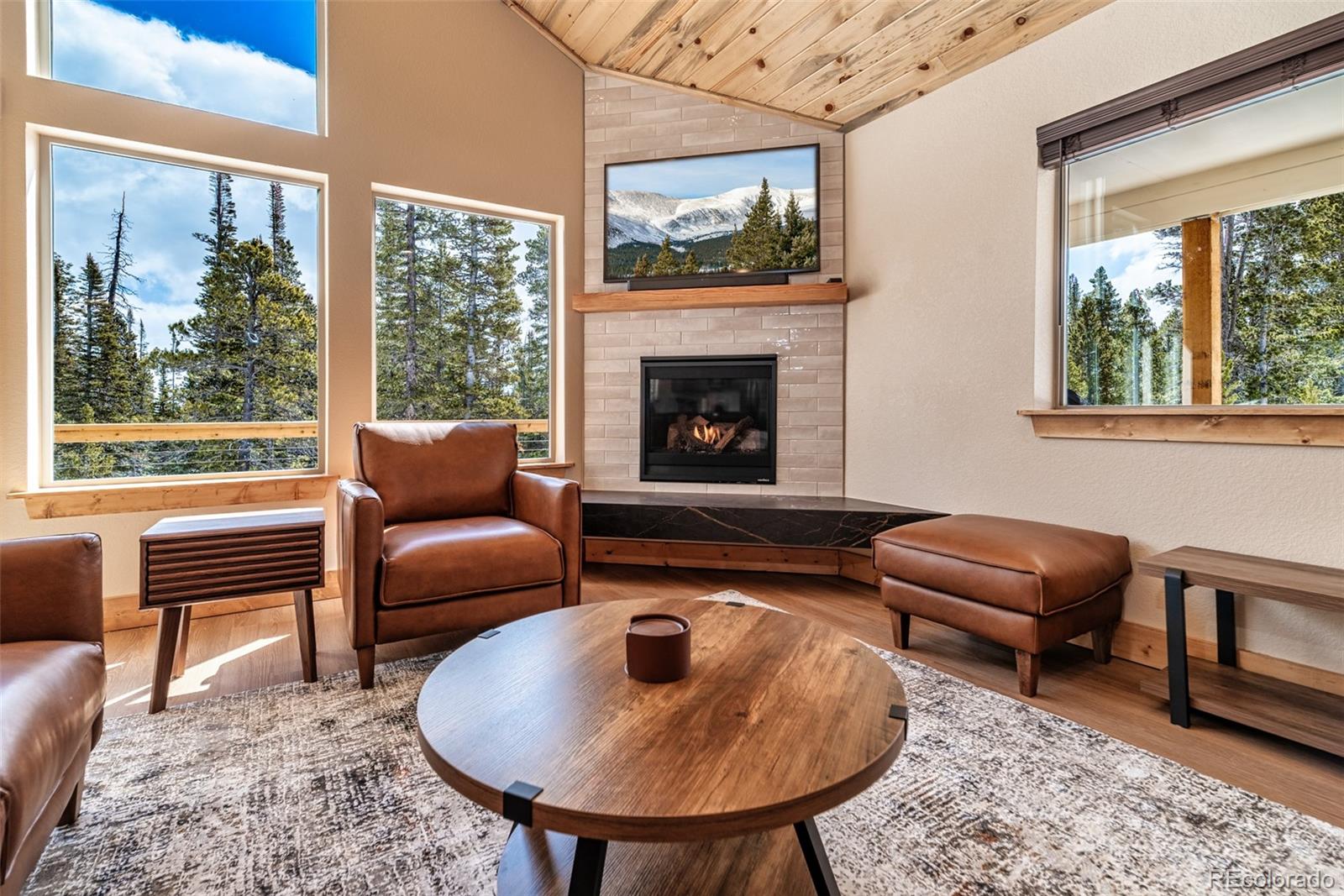 526 Porcupine Road Fairplay, CO 80440 - Photo 18 of 46 a living room with furniture and a fireplace