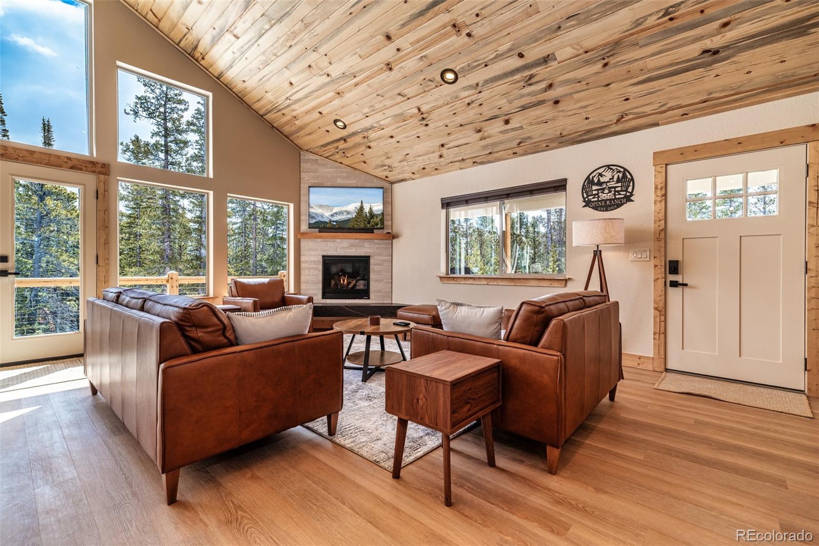 526 Porcupine Road Fairplay, CO 80440 - Photo 2 of 46 a living room with furniture a large window and wooden floor